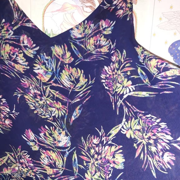 Color Burst high low hem Dress 24W - Picture 3 of 4